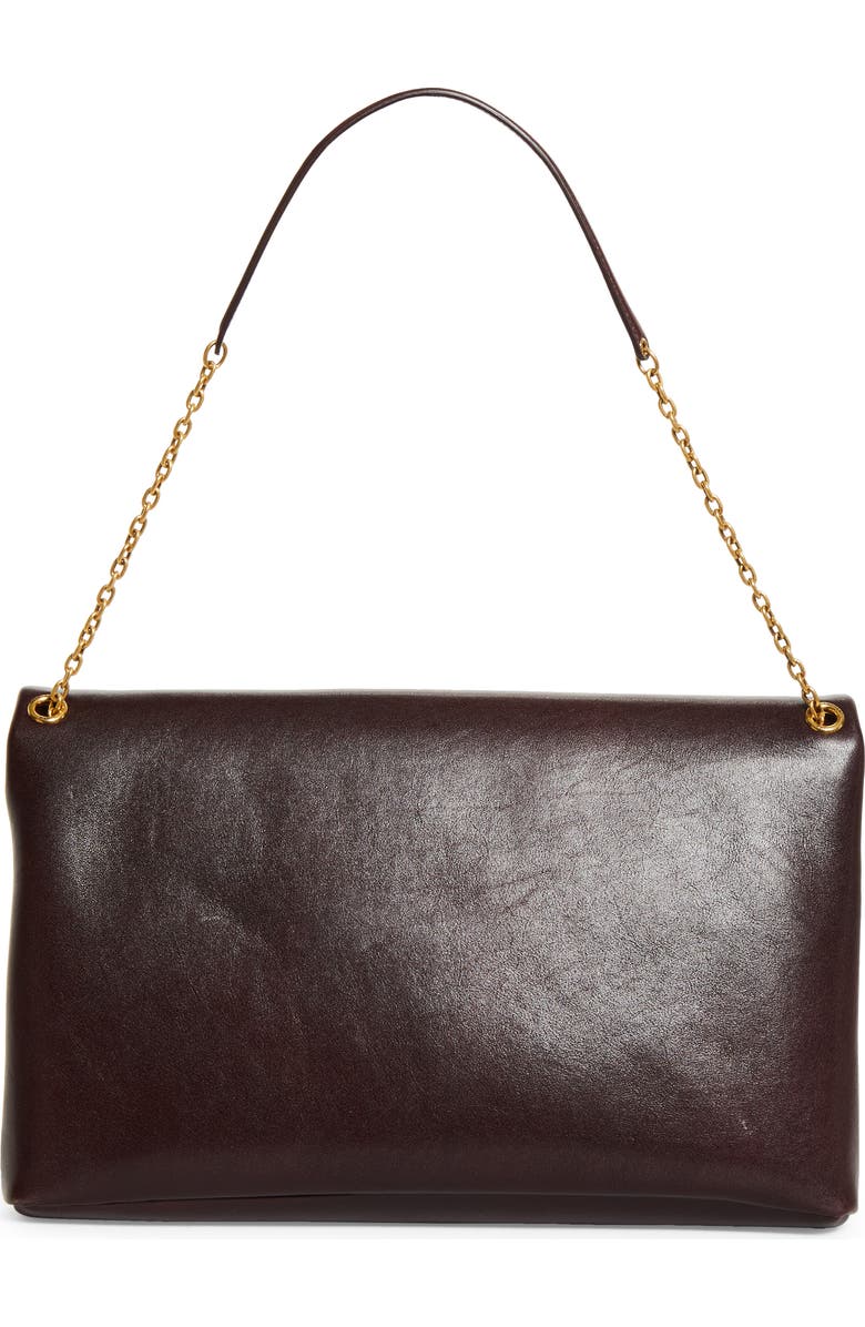 Saint Laurent XXL Cassandre Leather Envelope Shoulder Bag, Alternate, color, Rouge Cabernet