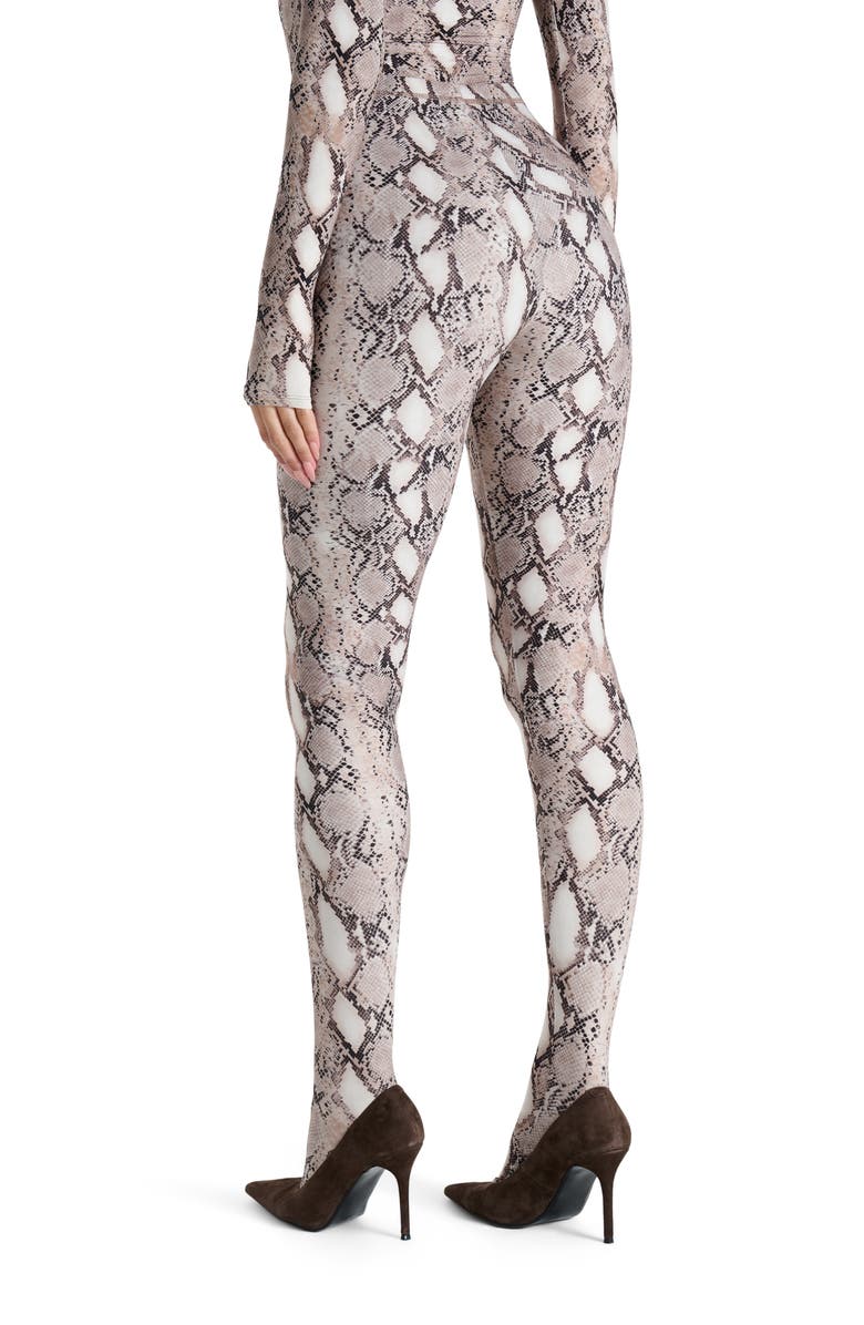 Naked Wardrobe Print Toe Leggings, Alternate, color, Snakeskin