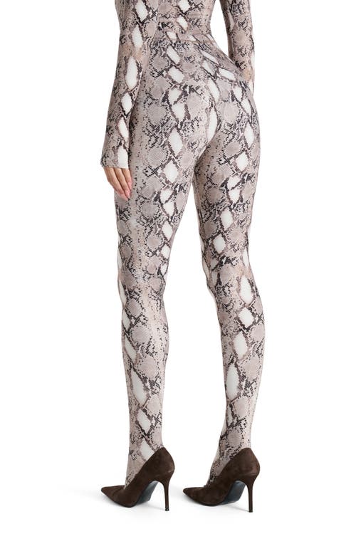 Naked Wardrobe Print Toe Leggings In Neutral