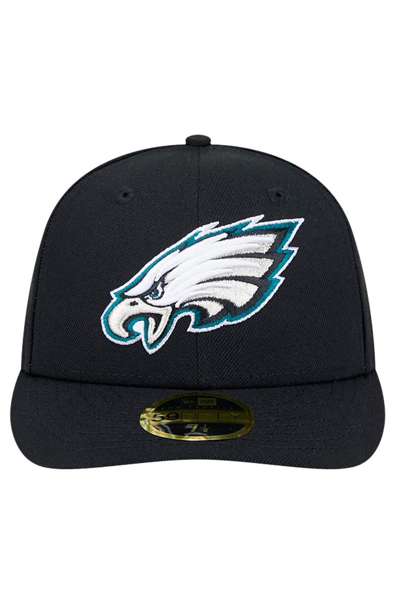 New Era Men's New Era Black Philadelphia Eagles Omaha Low Profile 59FIFTY Fitted Hat, Alternate, color, Black