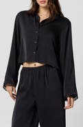Florence by Mills Silky Satin Crop Sleep Shirt
