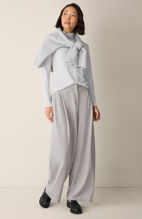 Eileen Fisher Long Sleeve Turtleneck Top In Gray