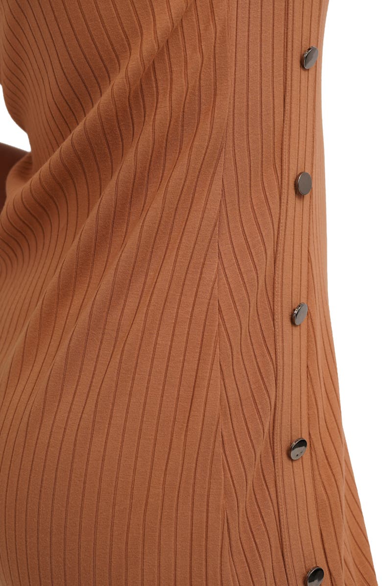 CYRUS Side Button Rib Knit Dress, Alternate, color, 