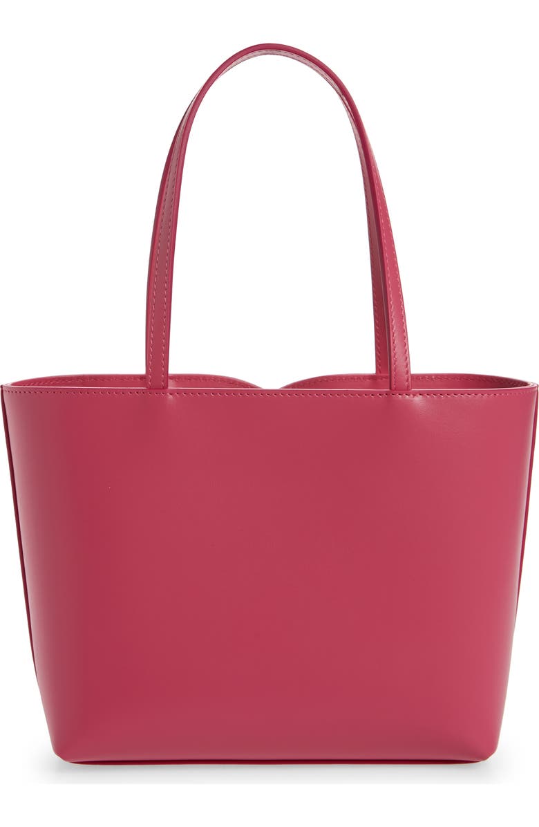 Dolce&Gabbana Small DG Logo Leather Tote, Alternate, color, Light Lilac