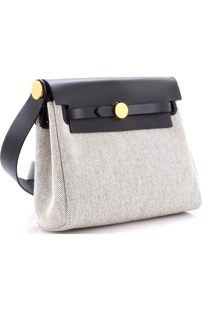 Pre-Owned Hermes Herbag Zip Toile and Leather 20, Alternate, color, Noir