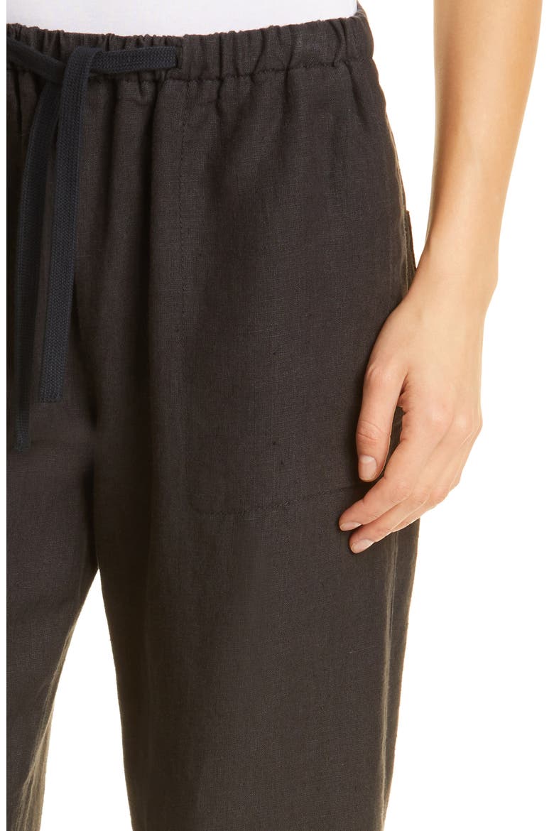 Tie Front Pull-On Pants, Alternate, color, BLACK