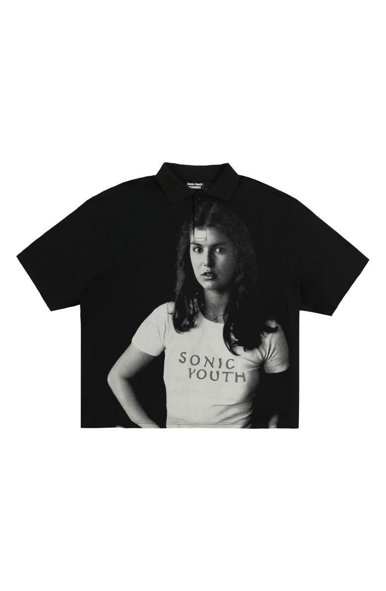 PLEASURES Funky Donkey Boxy Cotton Polo, Alternate, color, 