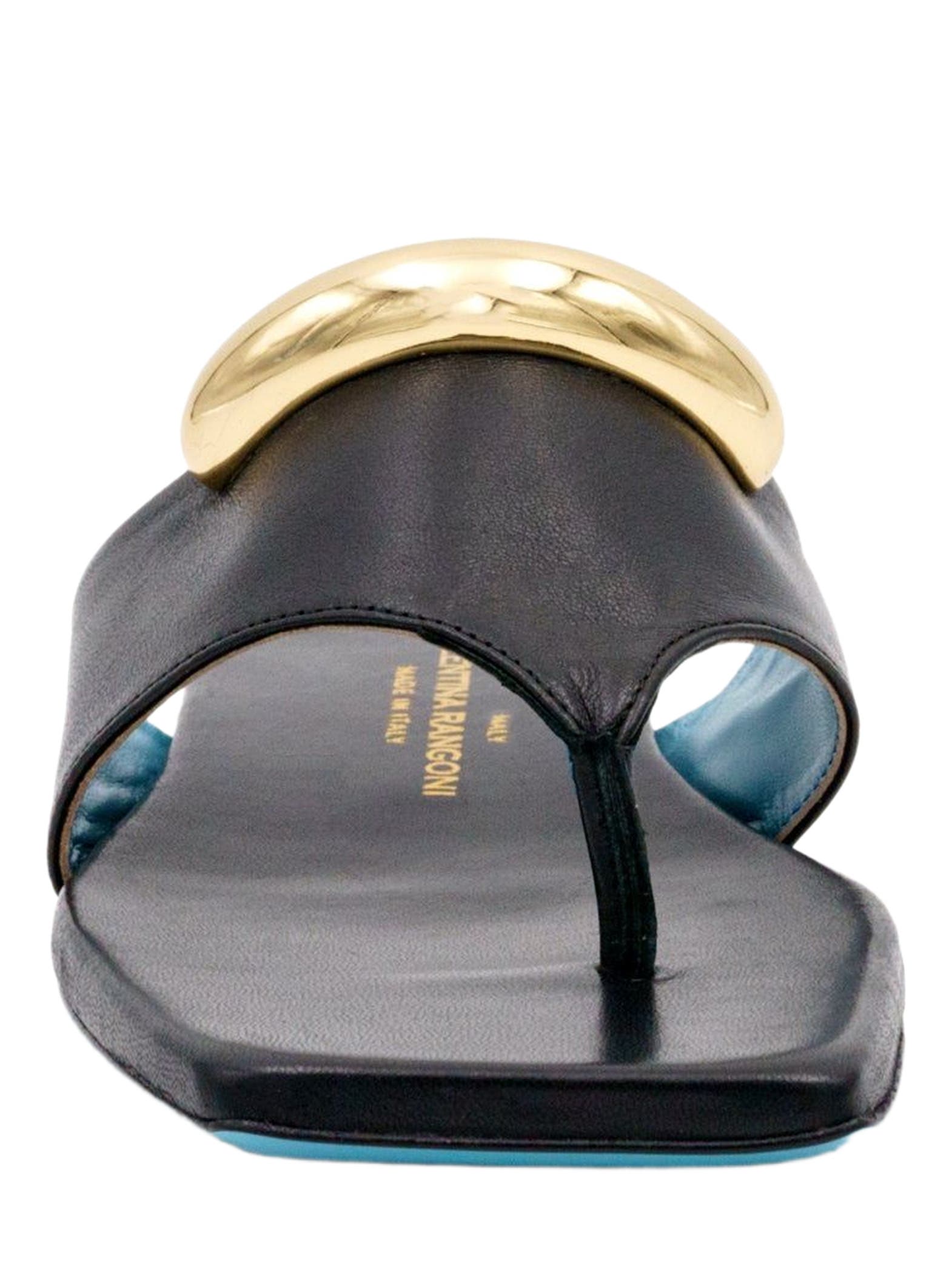 Valentina Rangoni Circe Thong Flat Sandal, Alternate, color, Black