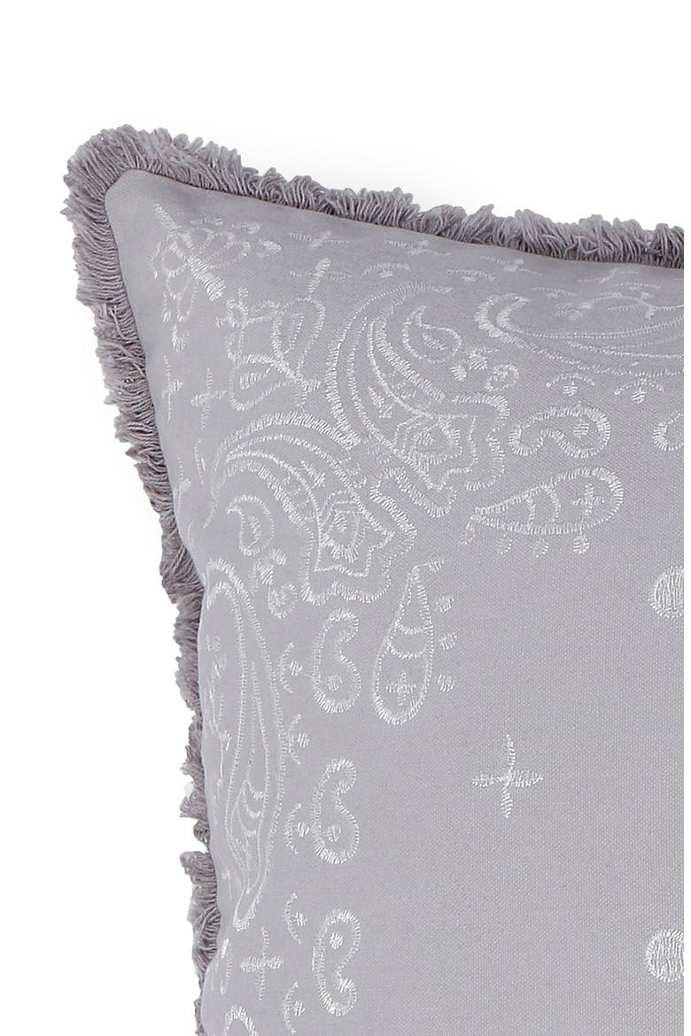 NFC HOME Paisley Accent Pillow, Alternate, color, GREY COMBO