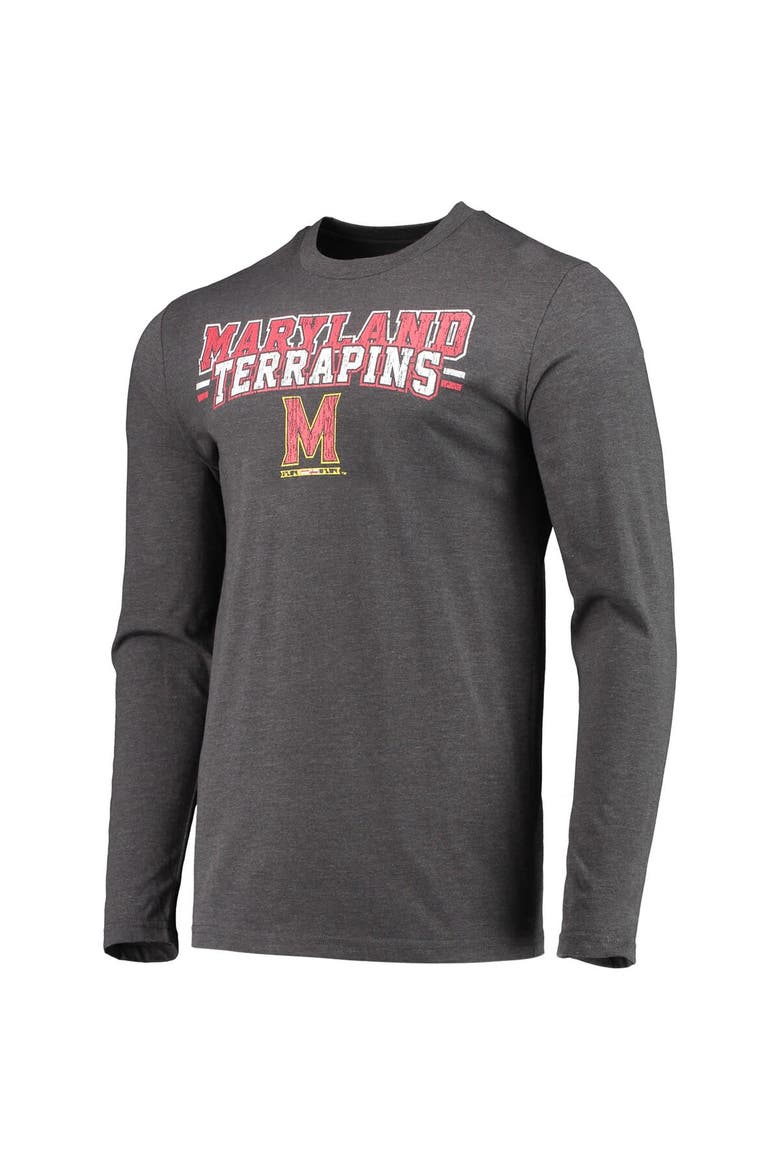Men's Concepts Sport Red/Heathered Charcoal Maryland Terrapins Meter Long Sleeve T-Shirt & Pants Sleep Set, Alternate, color, Red