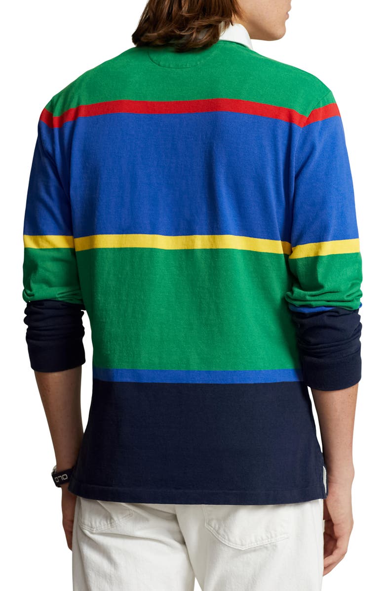 Polo Ralph Lauren Stripe Cotton Jersey Rugby Shirt, Alternate, color,