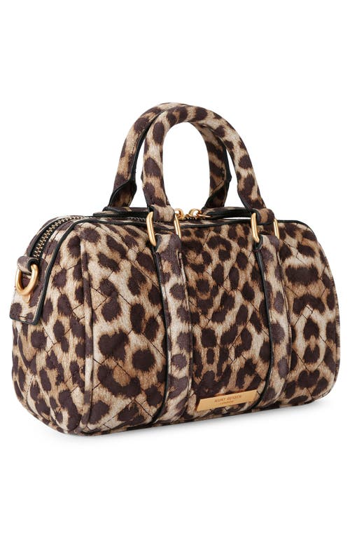 Kurt Geiger Kensington Boston Leopard Print Leather Handbag In Brown