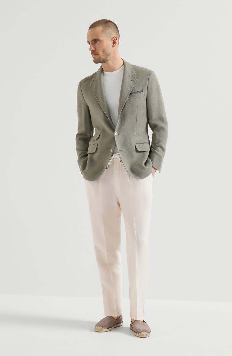 Brunello Cucinelli Trousers with drawstring, Alternate, color, Off-White