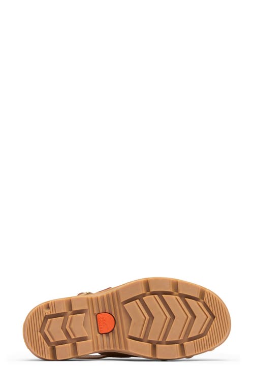 Sorel Roman Leather Slingback Platform Clogs In Tawny Buff/gum