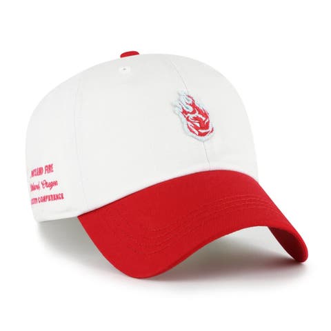 Unisex '47  White/Red Portland Fire Contemporary Two-Tone Clean Up Adjustable Hat