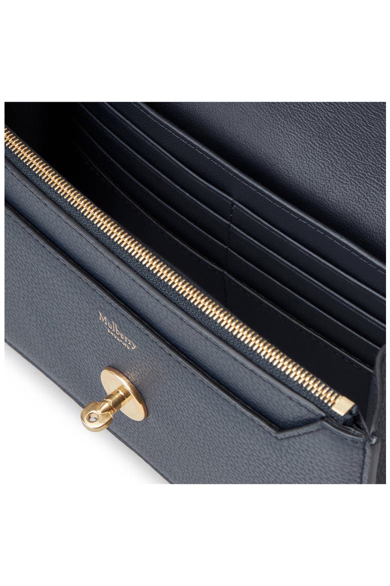 Small Darley Leather Clutch, Alternate, color, NIGHT SKY