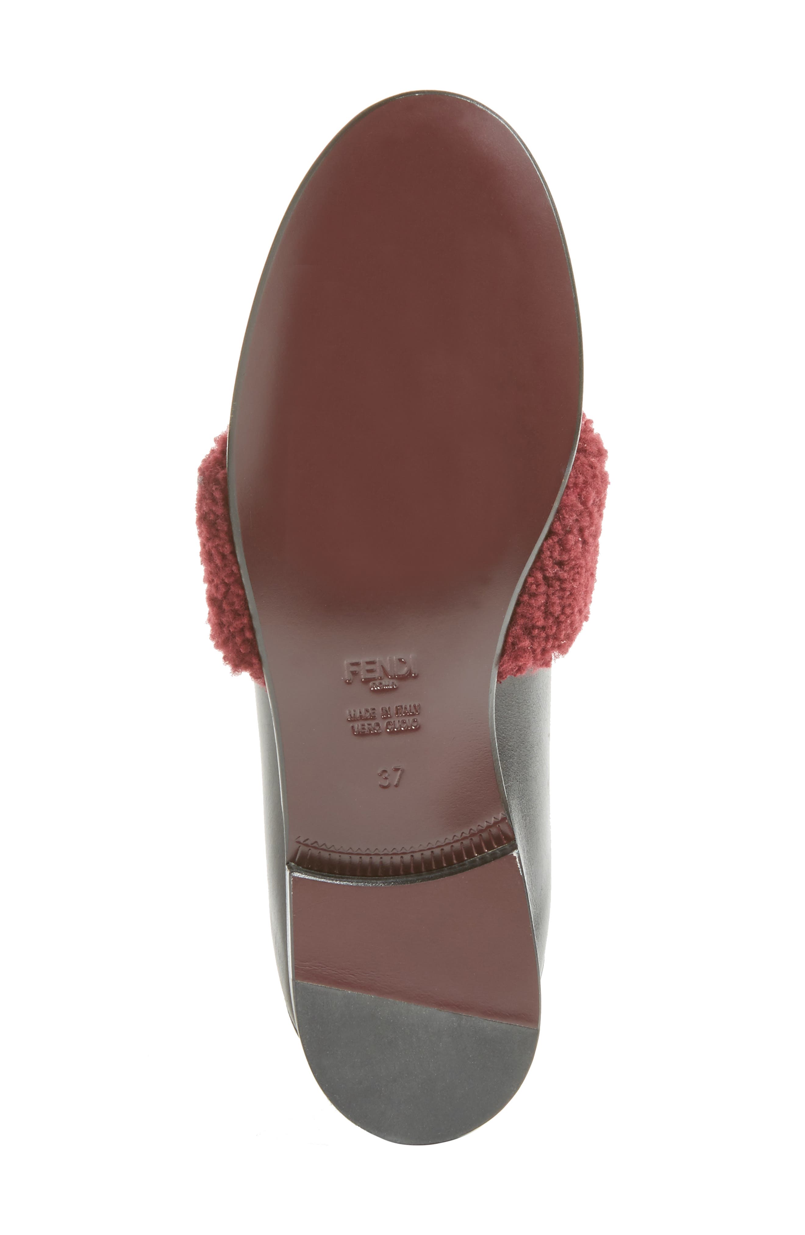 Fendi Genuine Shearling Slip-On Loafer, Alternate, color, 
