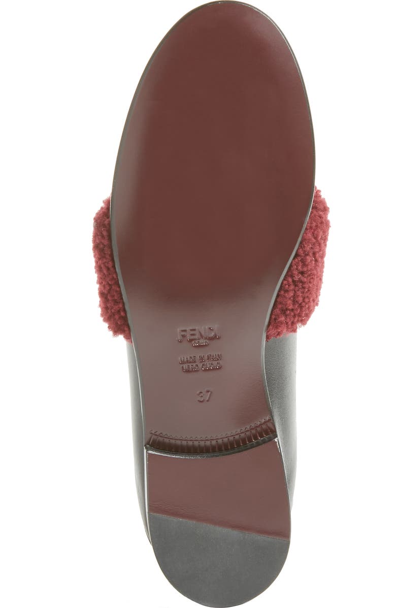 Fendi Genuine Shearling Slip-On Loafer, Alternate, color,