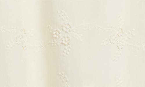 Bobeau Balloon Sleeve Tie Neck Cotton Top In White