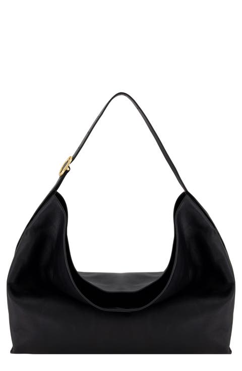 Medium Plonge Vivian Leather Hobo Bag