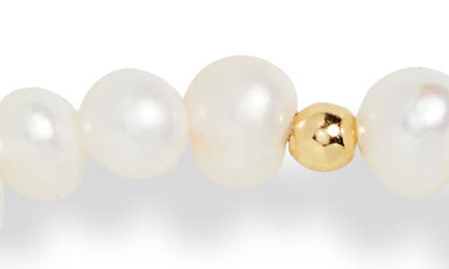 Argento Vivo Sterling Silver Cultured Pearl Stretch Bracelet In White