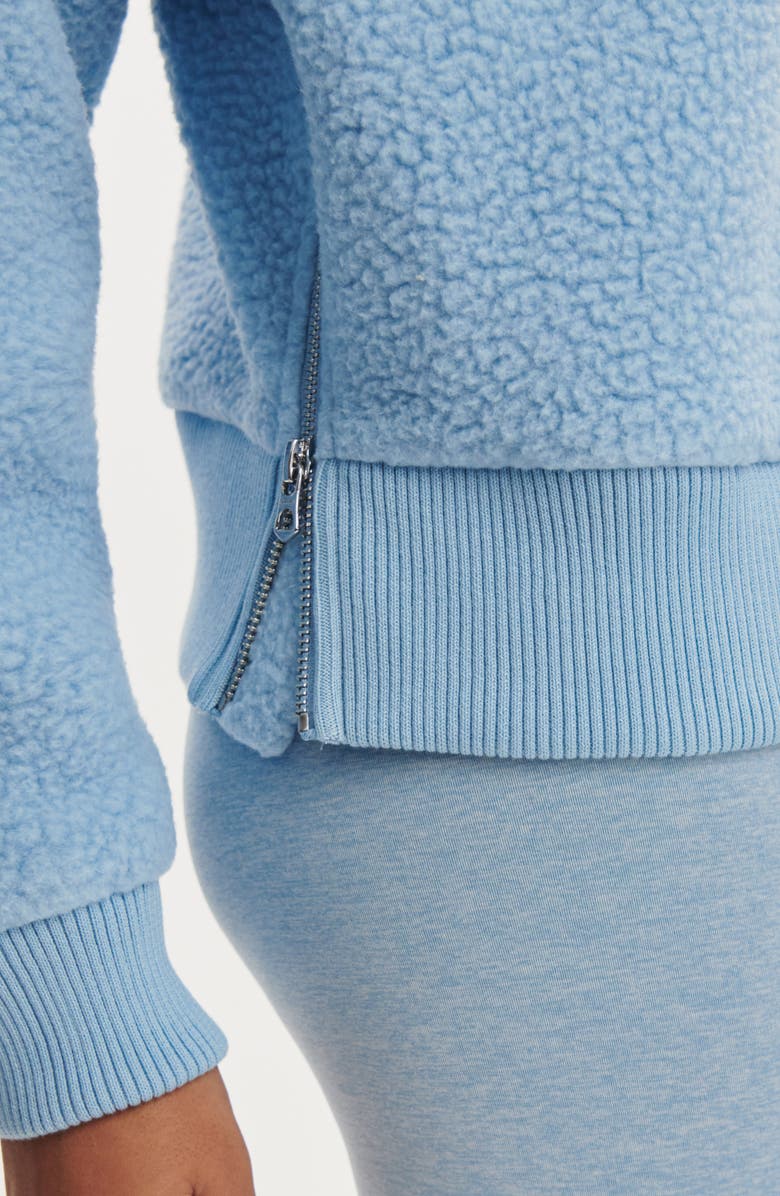 Varley Jaylin High Pile Fleece Half-Zip Pullover, Alternate, color, Glacier Blue