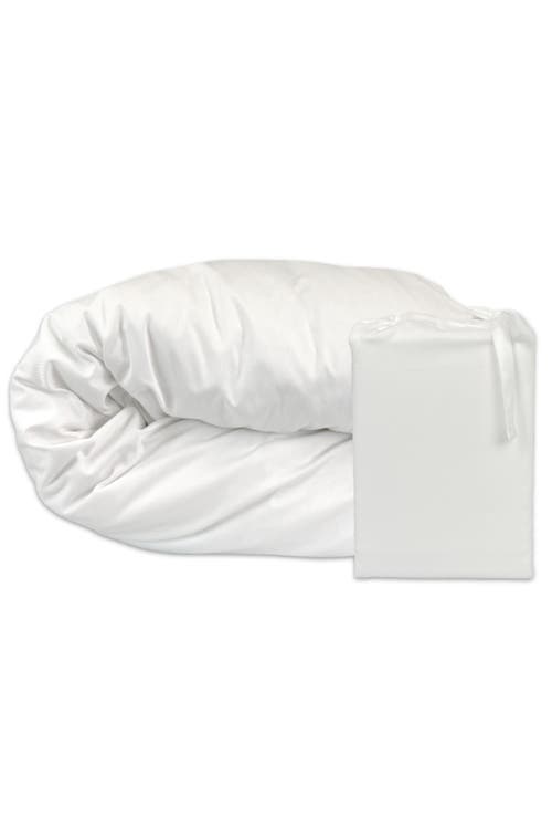 Bedvoyage Melange Viscose Cotton Blend Breathable Duvet Cover In Snow