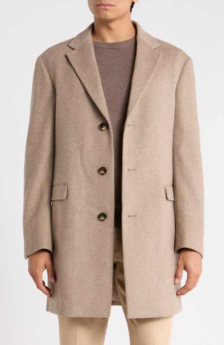 Herringbone Wool Blend Topcoat