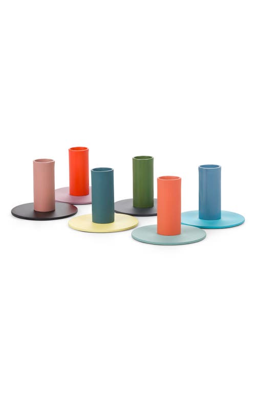 BRITISH COLOUR STANDARD BRITISH COLOUR STANDARD SET OF 6 TALL TWO-TONE CANDLEHOLDERS