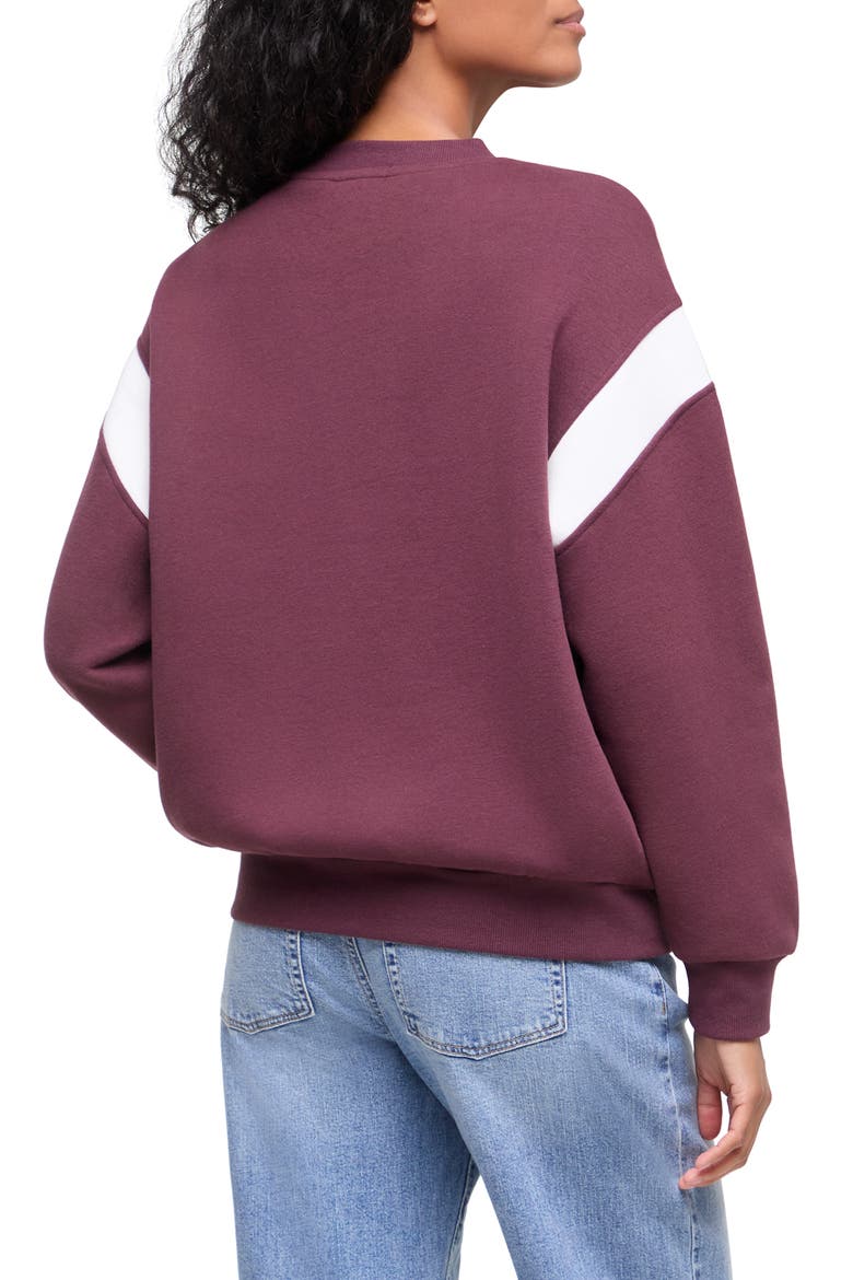 Varsity Charlie Graphic Sweatshirt, Alternate, color, WELLNESS CLUB VINEYARD WINE