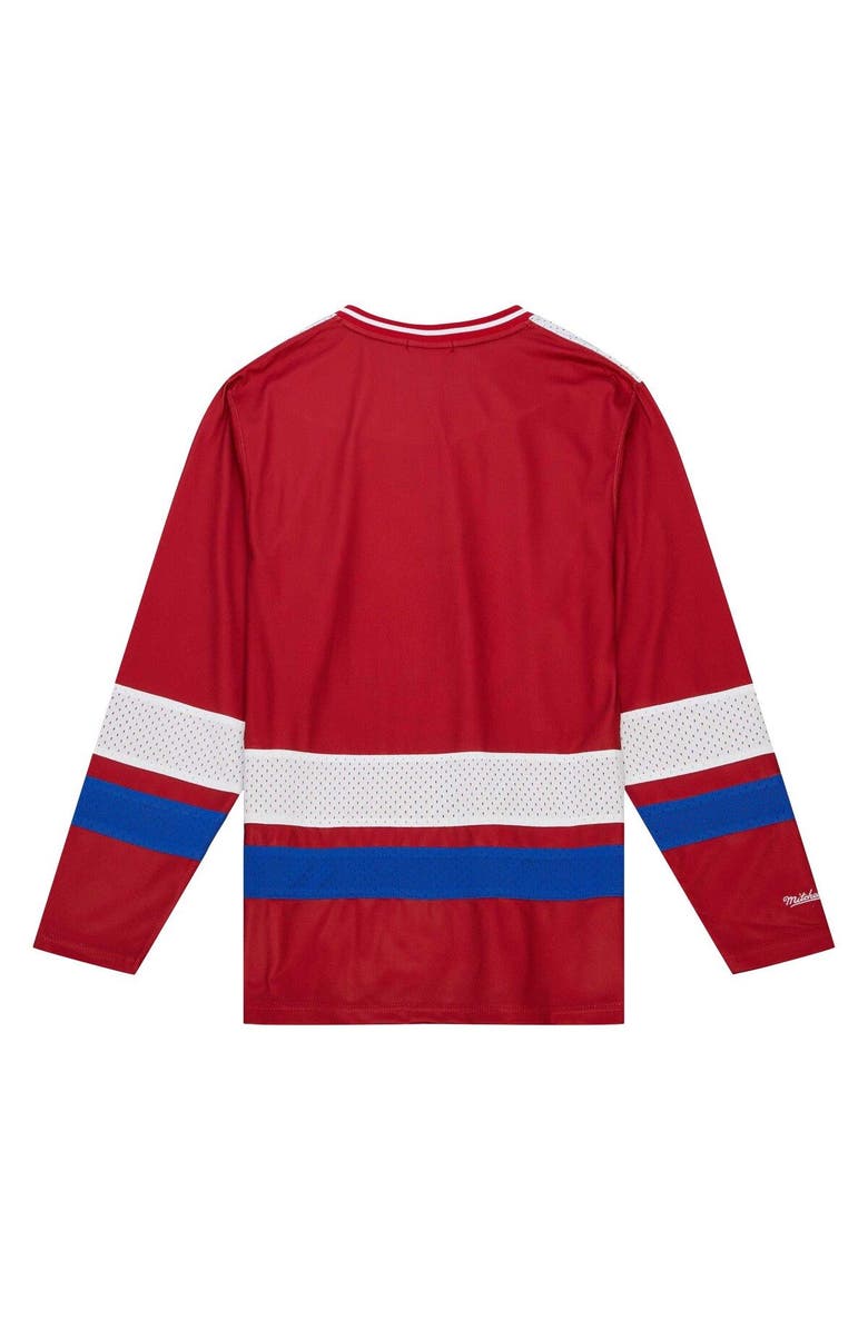 Mitchell & Ness Women's Mitchell & Ness Red Buffalo Bills Big Face 7.0 Long Sleeve Jersey T-Shirt, Alternate, color, Red