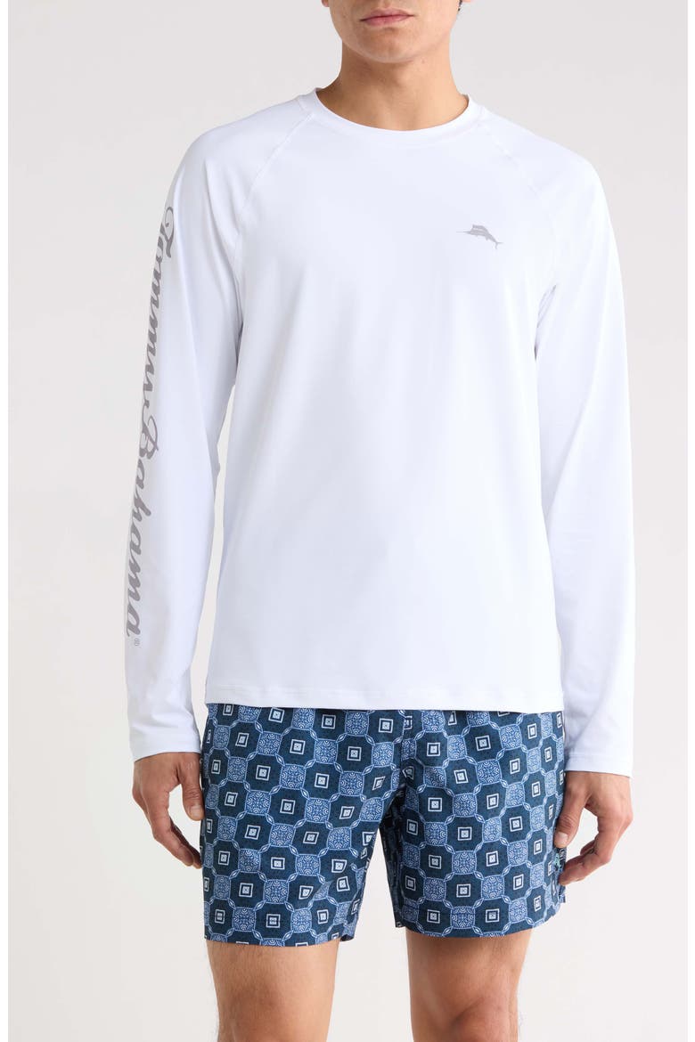 Chill Time Bay IslandZone® Long Sleeve Rashguard, Main, color, BRIGHT WHITE