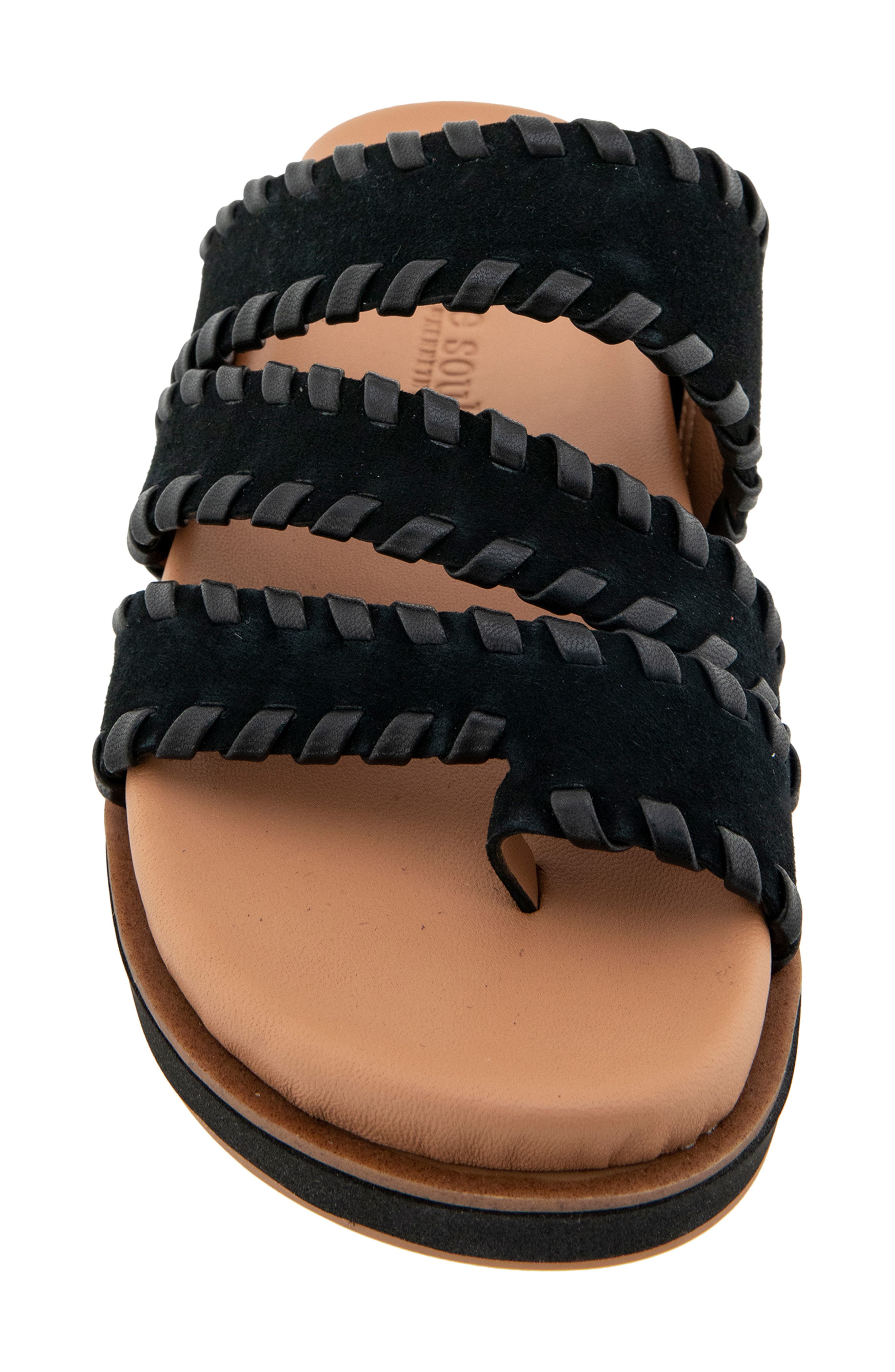 Gentle Souls Niles Whip Platform Slide Sandal, Alternate, color, Black Suede