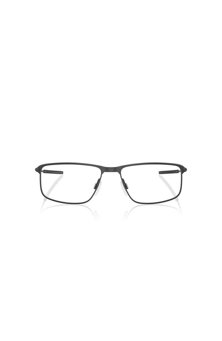 Oakley 56mm Rectangle optical glasses, Alternate, color, Black