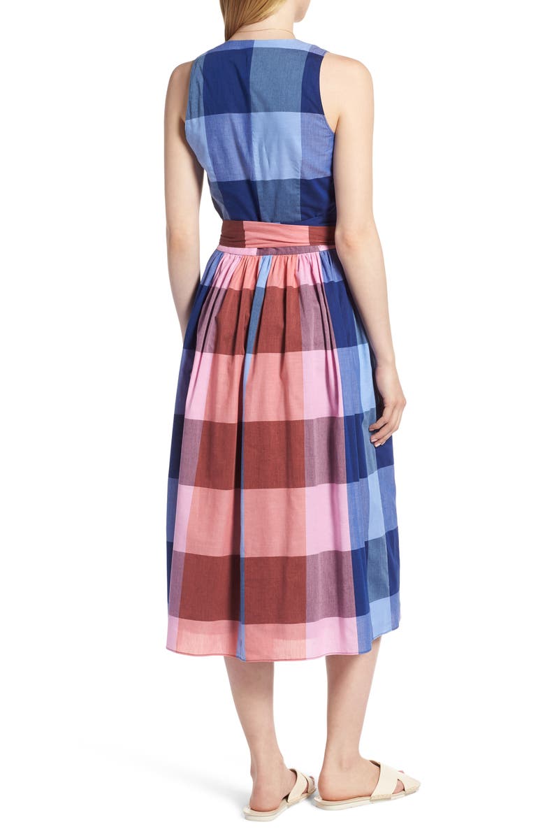 1901 Plaid Cotton Wrap Style Dress, Alternate, color, 