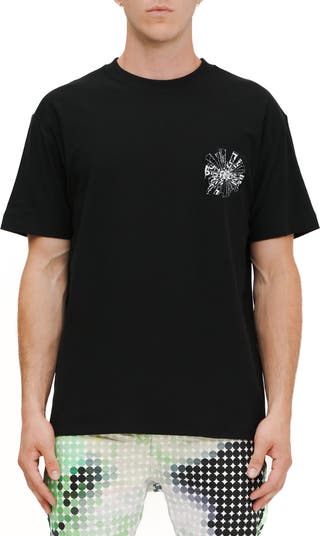 Textured Inside Out Cotton Graphic T-Shirt