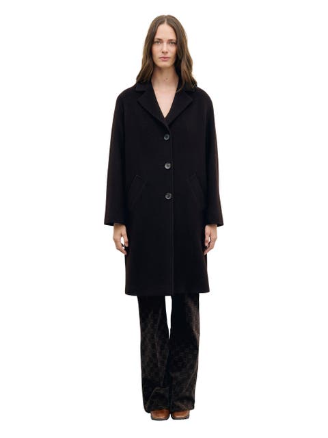 Aelis Angora Blend Collared Overcoat