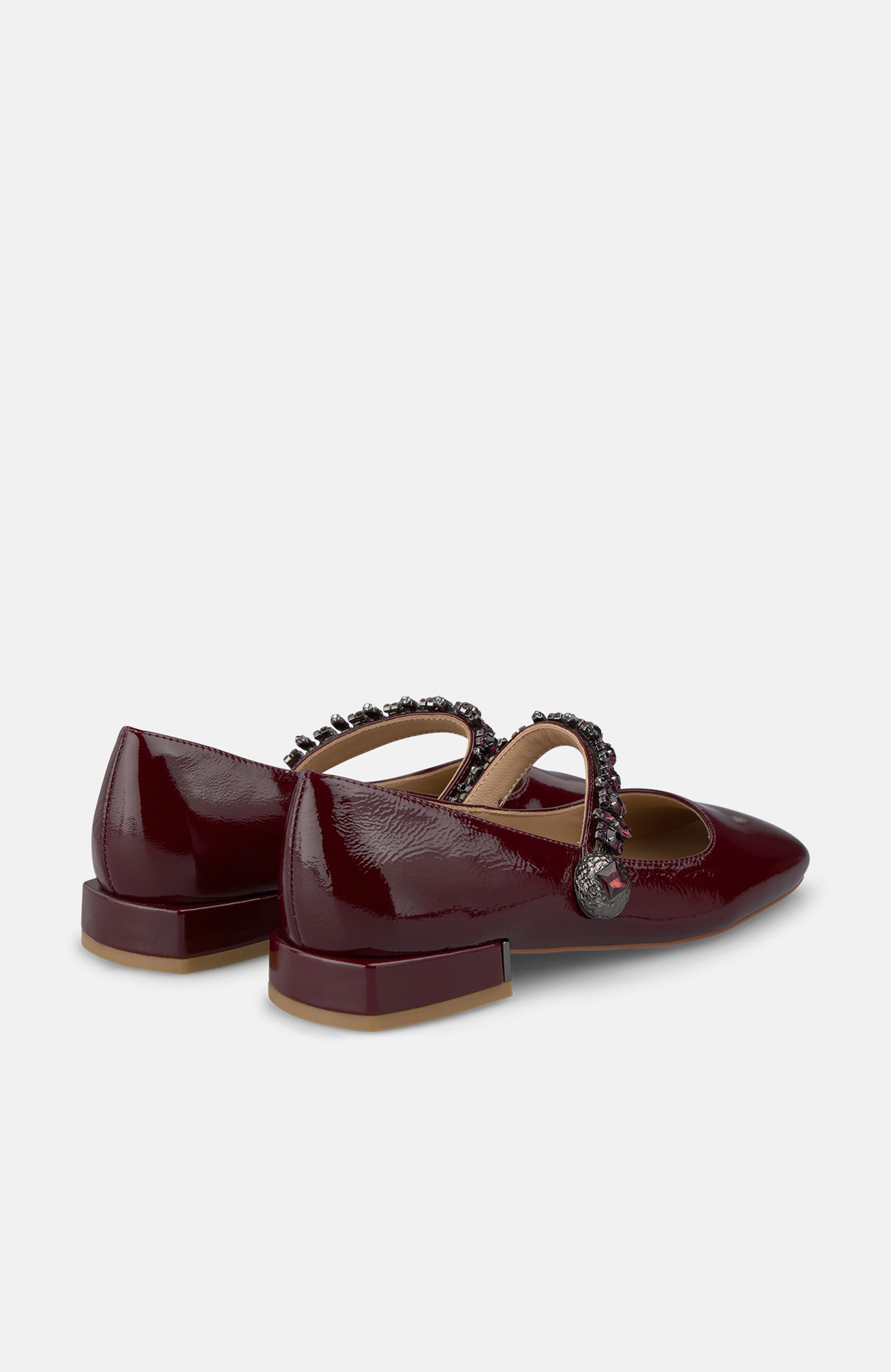 Flat Shoe Jewel Strap, Alternate, color, Wine