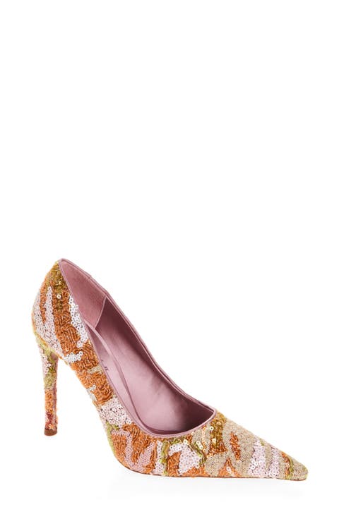 Good Sequin Pointed Toe Pump (Women)