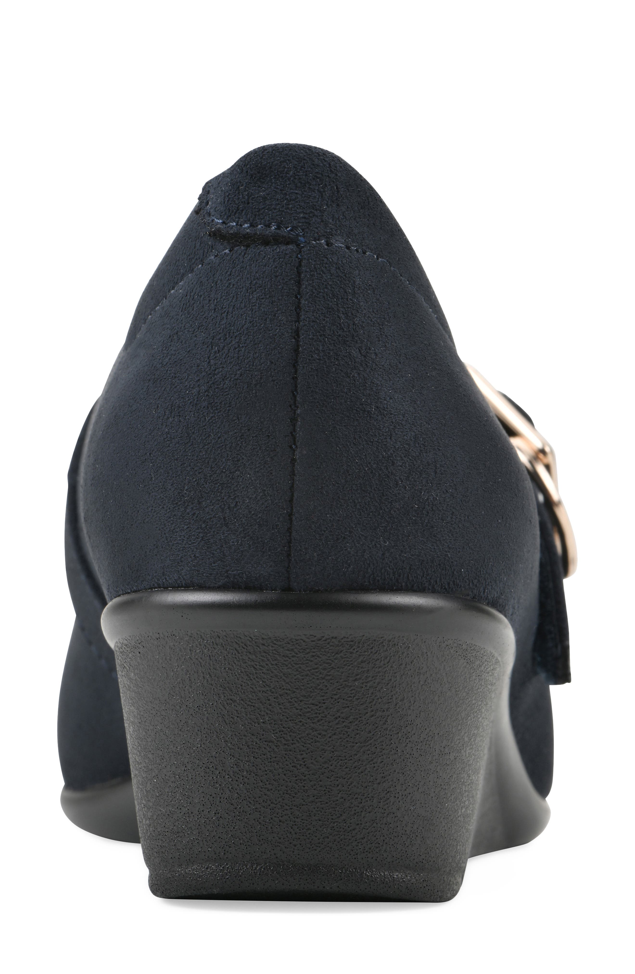 Bolford Wedge Pump, Alternate, color, NAVY/ FABRIC