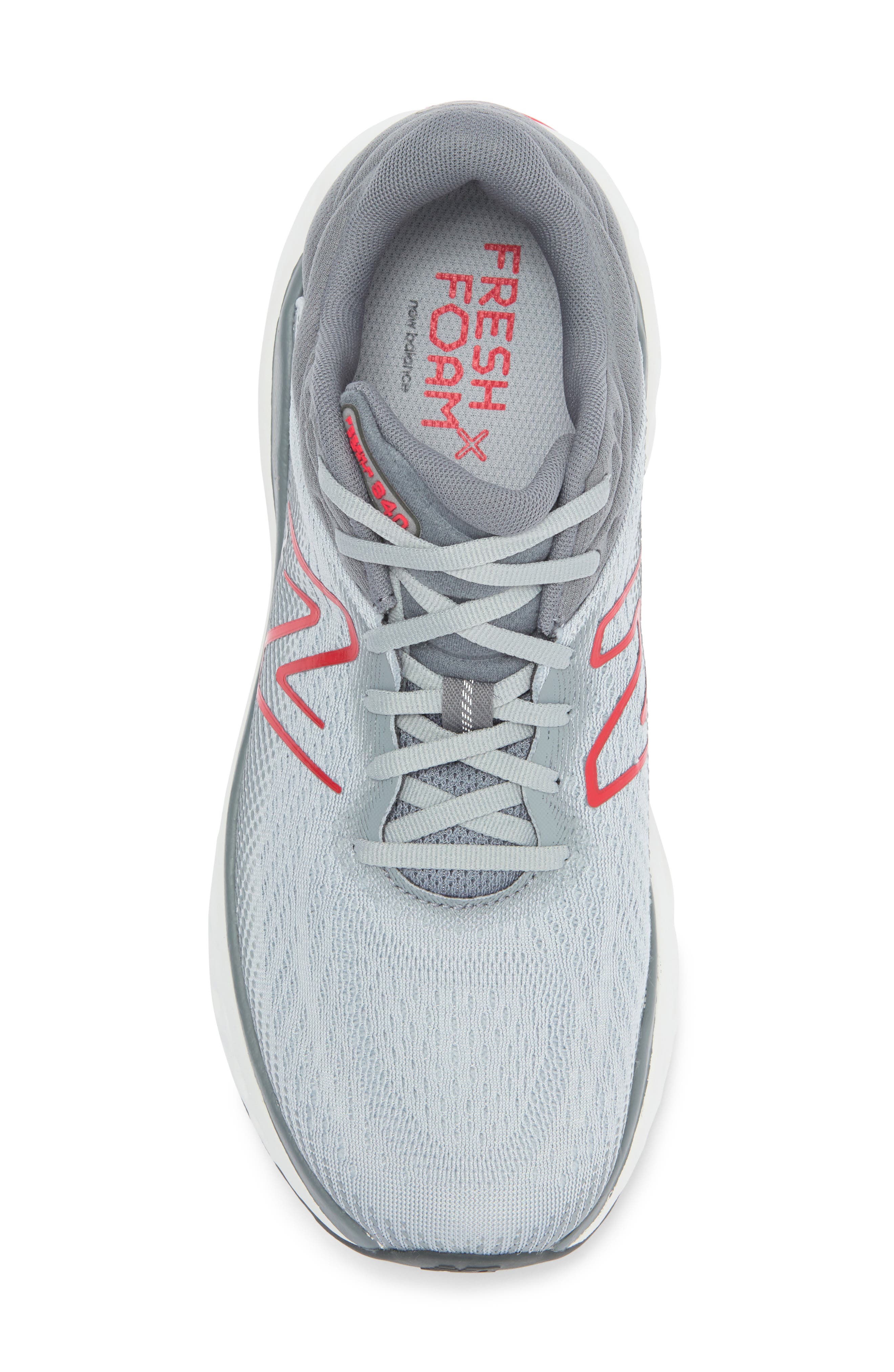 New Balance Fresh Foam X 840V1 Sneaker, Alternate, color, Aluminum Grey/ True Red