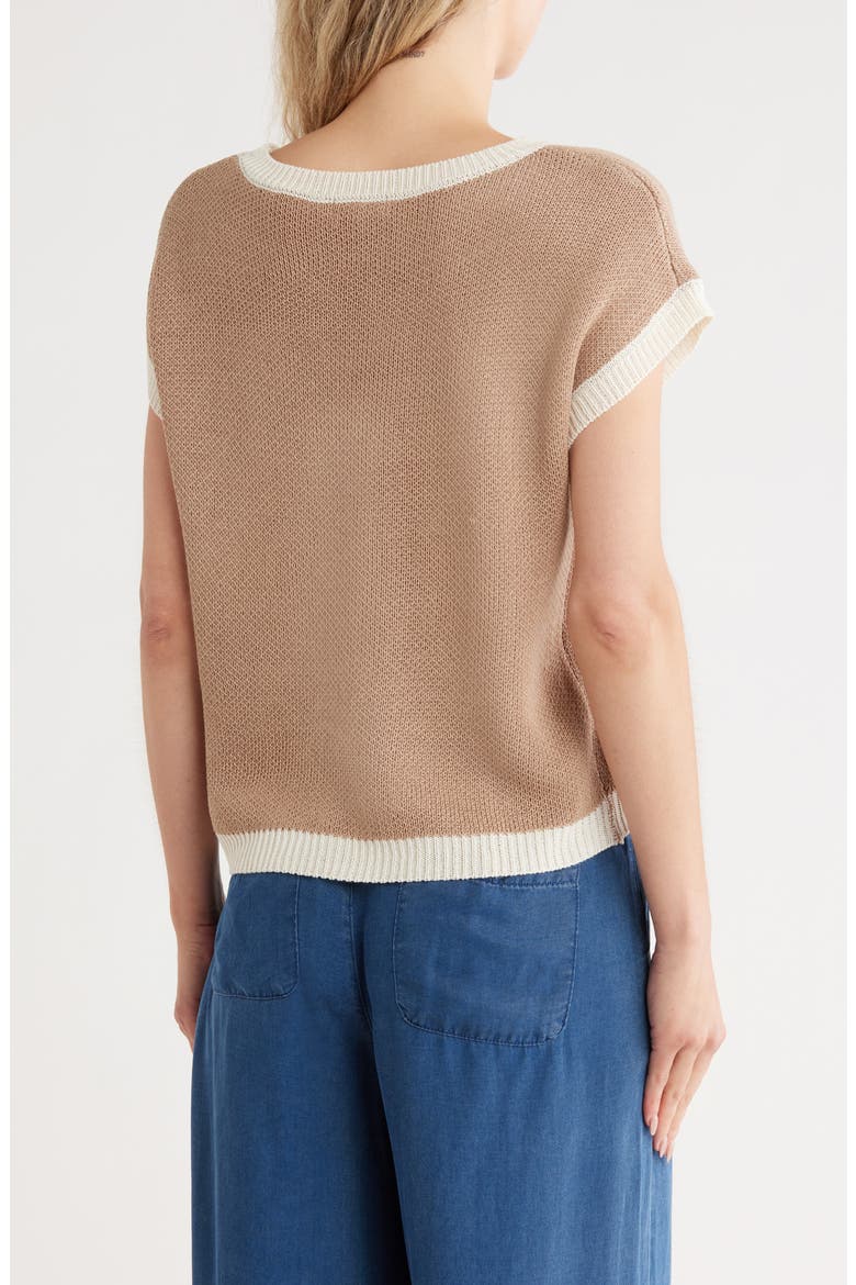 Horseshoe Sleeveless Sweater, Alternate, color, BROWN