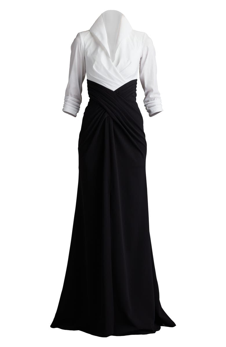 Tadashi Shoji Mixed Media Gown, Alternate, color,