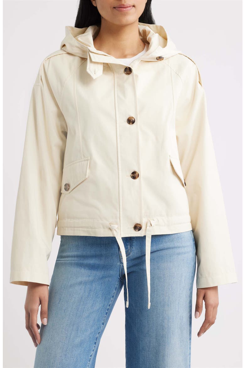 Short Hooded Jacket, Alternate, color, BONE WHITE