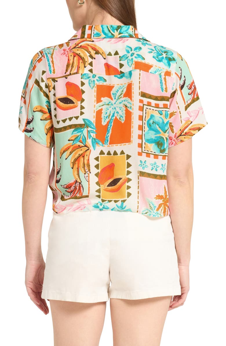 CARIBBEAN JOE Crinkle Tie Front Top, Alternate, color, 