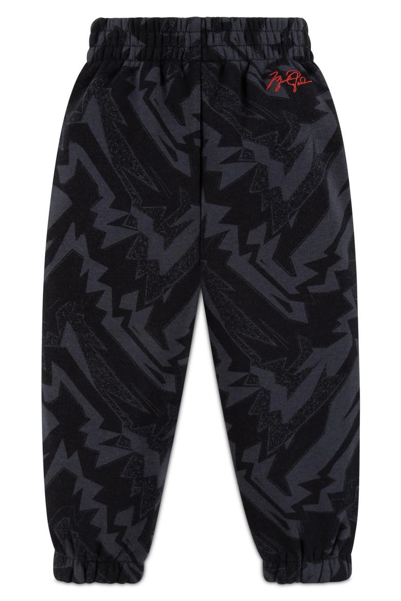 Kids' Essentials Allover Print Fleece Joggers, Alternate, color, BLACK