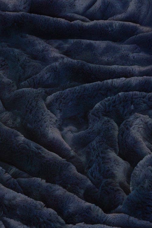 Sea To Me Blankets Carmel Cuddle Faux Fur Throw Blanket In Blue