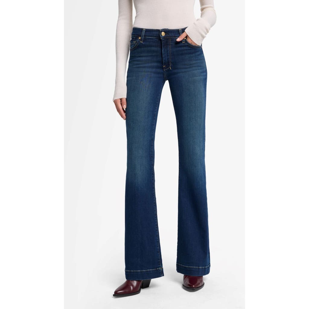 7 For All Mankind Dojo Mid Rise Flare Jeans In Blue