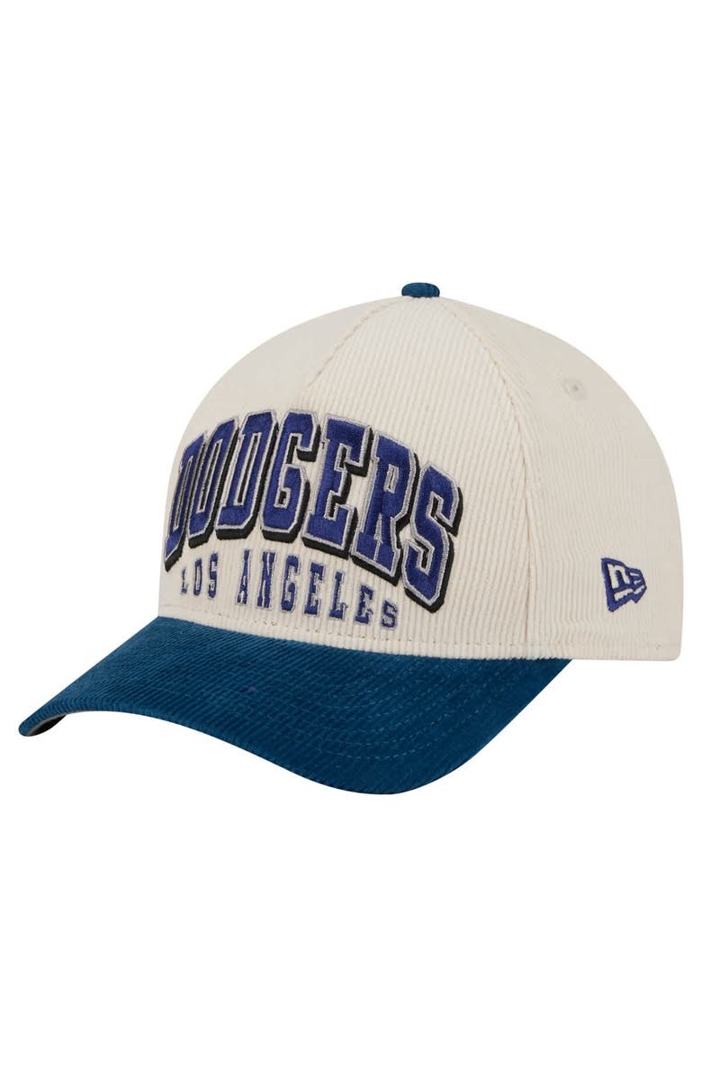 New Era Men's New Era Cream/Royal Los Angeles Dodgers Sided Corduroy 9FORTY A-Frame Adjustable Hat, Alternate, color,