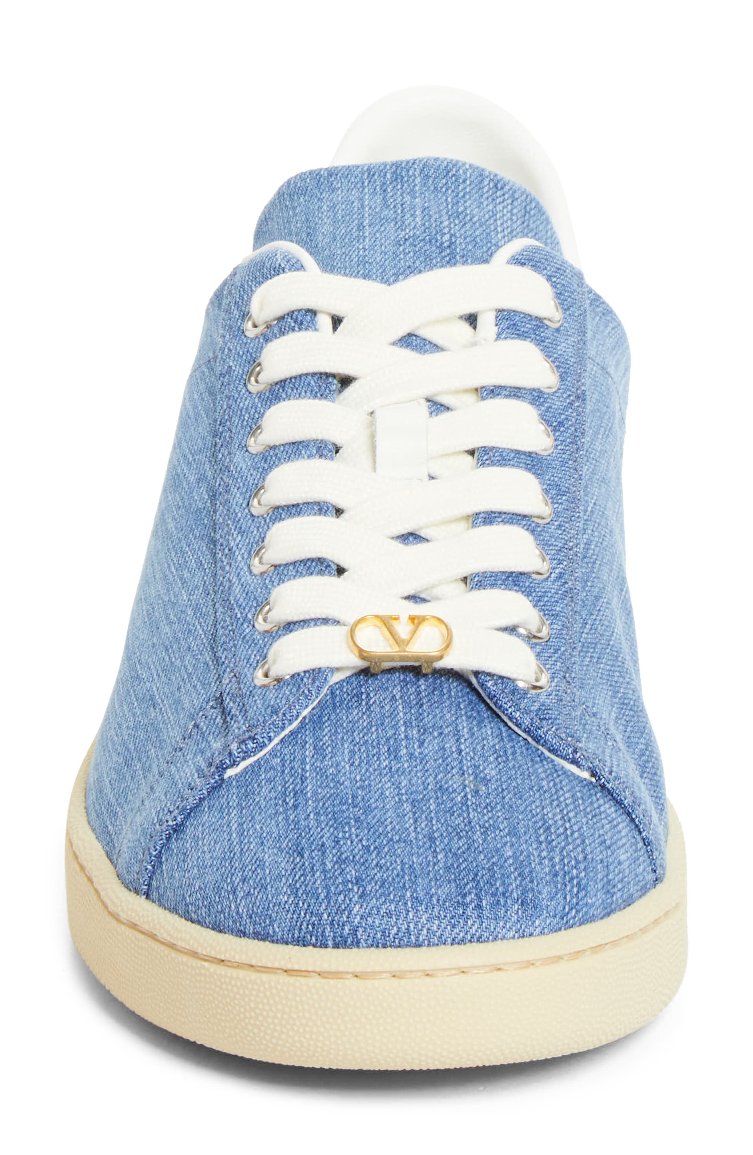 Valentino Garavani Royco Denim Low Top Sneaker, Alternate, color, Blue Multi